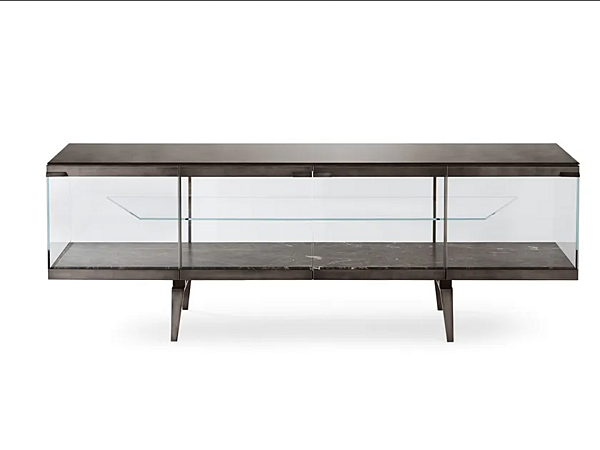 Vitrine aus gehärtetem Glas mit Türen Pandora Light Gallotti&Radice Fabrik Gallotti & Radice aus Italien. Foto №1