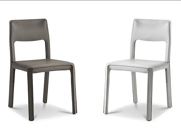 Tanned Leather Chair with Open Back Mary i 4 Mariani Fabrik i 4 Mariani aus Italien. Foto №5