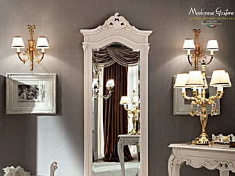 Wandspiegel aus massivem Holz Modenese Luxury Interiors 12215 Wandspiegel aus massivem Holz Modenese Luxury Interiors 12215 Fabrik MODENESE GASTONE aus Italien
