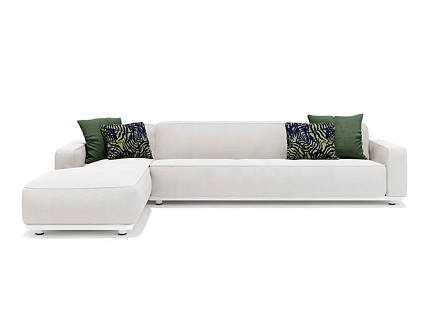 Modularer Gartensofa mit Chaiselongue aus Stoff Atmosphera Laguna Fabrik ATMOSPHERA aus Italien. Foto №1