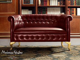 Zweisitzer Sofa mit gepolsterter Rückenlehne Modenese Luxury Interiors 13423 Zweisitzer Sofa mit gepolsterter Rückenlehne Modenese Luxury Interiors 13423 Fabrik MODENESE GASTONE aus Italien
