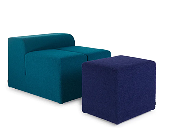 Sessel mit Hocker aus Stoff Driade Ipercubо