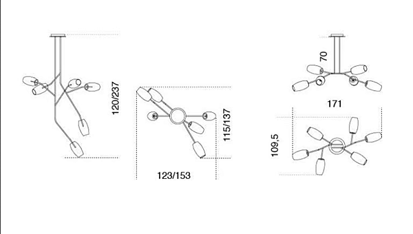 LED Kristall Pendelleuchte Diantha Gallotti&Radice Fabrik Gallotti & Radice aus Italien. Foto №5