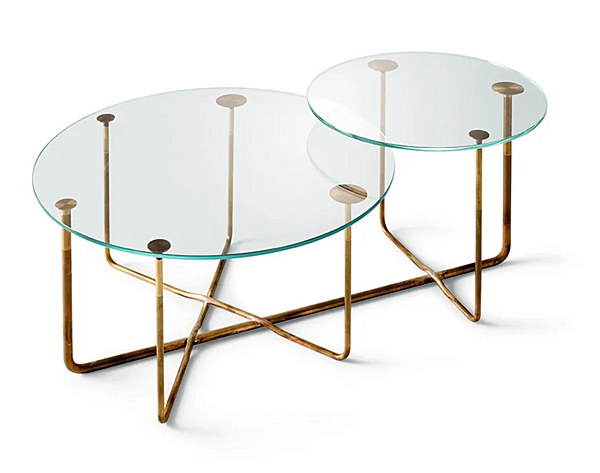 Runder Kaffeetisch aus Kristall Connection Gallotti&Radice Fabrik Gallotti & Radice aus Italien. Foto №1