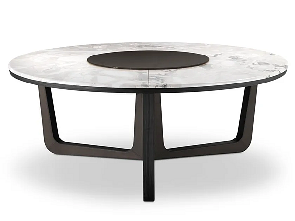 Runder Esstisch aus Marmor mit Lazy Susan I 4 Mariani Ascot Fabrik i 4 Mariani aus Italien. Foto №1