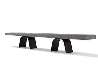 Holzbänke mit Metallgestell AMURA DESCO Holzbänke mit Metallgestell AMURA DESCO Fabrik AMURA aus Italien