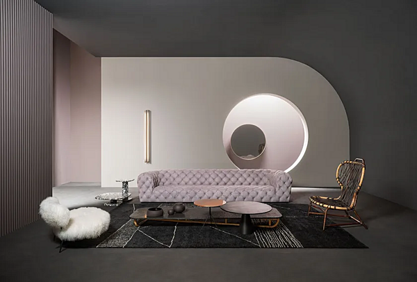 Sofa mit gepolsterter Rückenlehne aus Leder BAXTER Chester Moon Fabrik BAXTER aus Italien. Foto №7