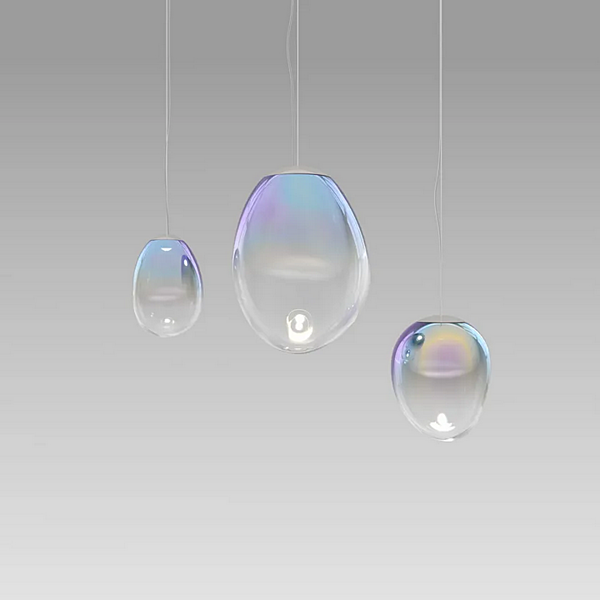 Hängelampe aus mundgeblasenem Glas Stellar Nebula Artemide Fabrik Artemide aus Italien. Foto №19