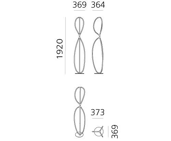 Stehlampe aus Aluminium und Silikon Artemide Arrival 1552030APP, 1552010APP Fabrik Artemide aus Italien. Foto №7