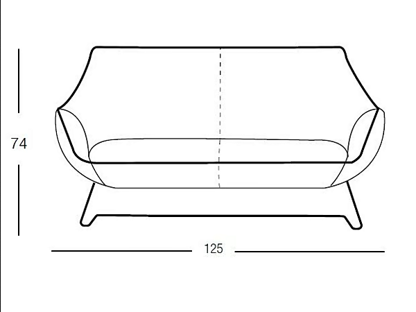 Lederkleines Sofa Namy Egoitaliano Fabrik Egoitaliano aus Italien. Foto №2