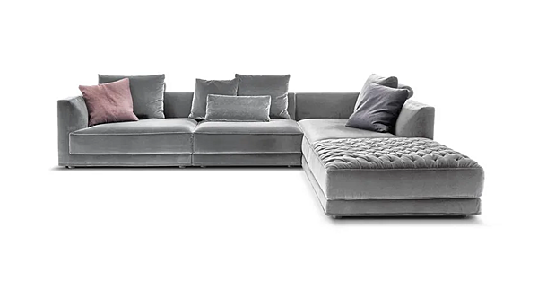 Ecksofa aus Stoff mit weicher Rückenlehne Frigerio Miller Fabrik Frigerio aus Italien. Foto №3