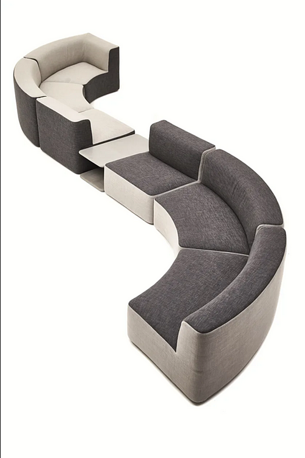 Kurzes modulares Stoffgarten-Sofa mit weicher Rückenlehne VARASCHIN Circle Belt 221 Fabrik VARASCHIN aus Italien. Foto №11