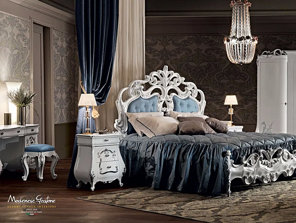 Doppelbett mit gepolsterter Rückenlehne Modenese Luxury Interiors 11213 Fabrik MODENESE GASTONE aus Italien. Foto №3