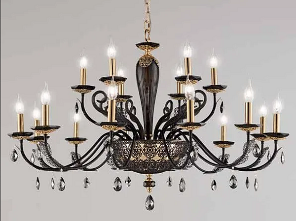 Kristalllüster mit Swarovski-Kristallen Macrame L12 6 Euroluce Lampadari Fabrik EUROLUCE LAMPADARi aus Italien. Foto №1