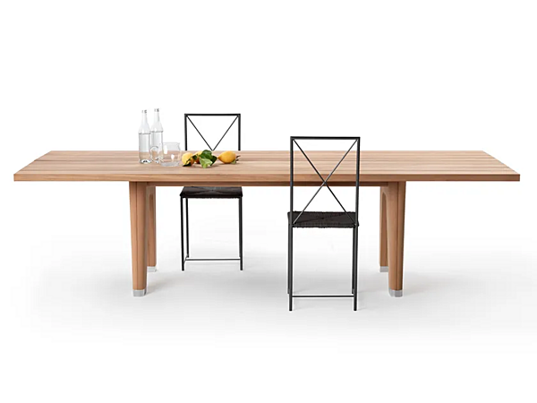 Rechteckiger Tisch aus massivem Holz für den Außenbereich FLEXFORM Monreale Fabrik FLEXFORM aus Italien. Foto №2