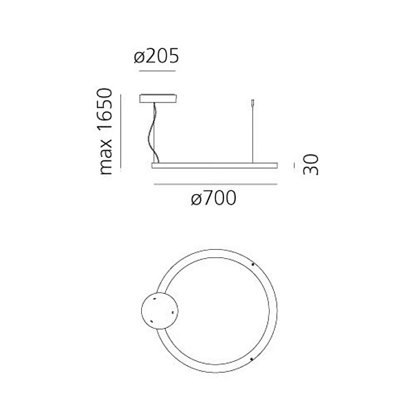 Dimmbare Pendelleuchte Ripple Artemide Fabrik Artemide aus Italien. Foto №10