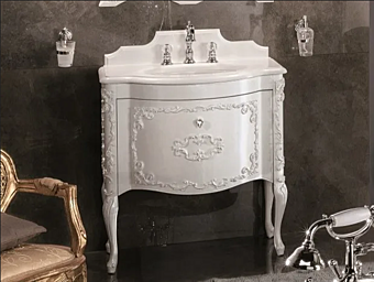 Freistehendes Einzelwaschbecken aus Holz mit Schubladen Gaia Mobili Murano Fabrik GAIA aus Italien