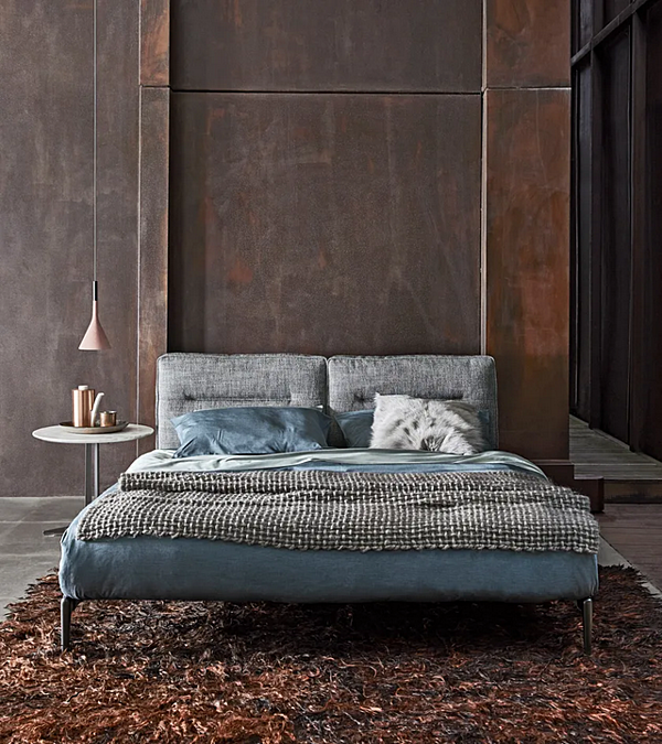 Doppelbett mit gepolstertem Kopfteil aus Stoff FLEXFORM ADDA Fabrik FLEXFORM aus Italien. Foto №8
