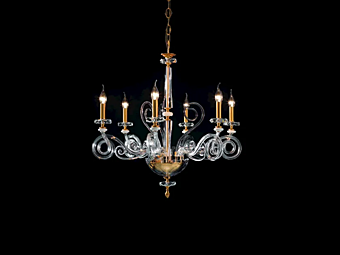 Kronleuchter aus Glas Cloe L6 Euroluce Lampadari Fabrik EUROLUCE LAMPADARi aus Italien