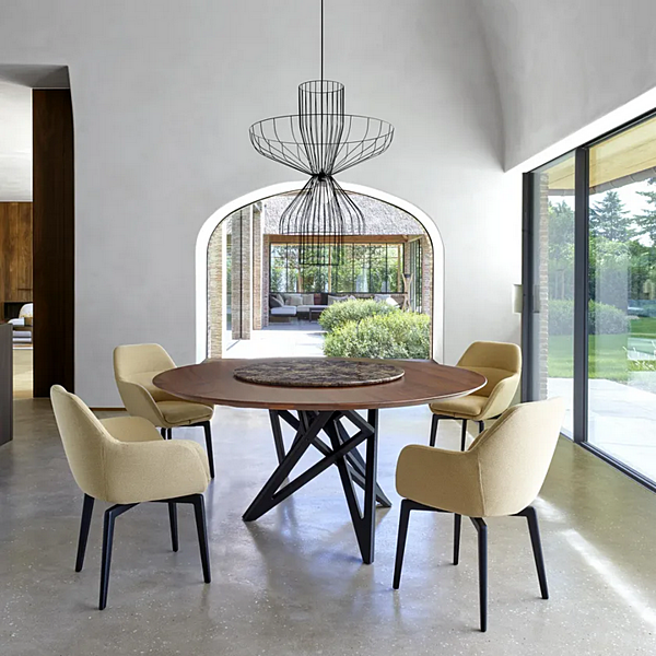 Runder Esstisch aus Holz mit Lazy Susan LIGNE ROSET ENNEA 005BFT4T Fabrik LIGNE ROSET aus Italien. Foto №3