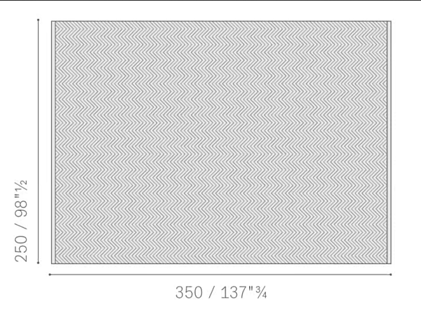 Rechteckiger handgefertigter Seidenteppich Harp Vibration POLTRONA FRAU Fabrik POLTRONA FRAU aus Italien. Foto №5