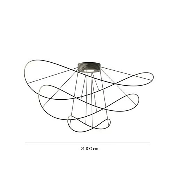 LED Deckenlampe aus Aluminium mit dimmbarem Licht AXOLIGHT HOOPS PL HOOPS 2, PL HOOPS 3 Fabrik Axolight aus Italien. Foto №9