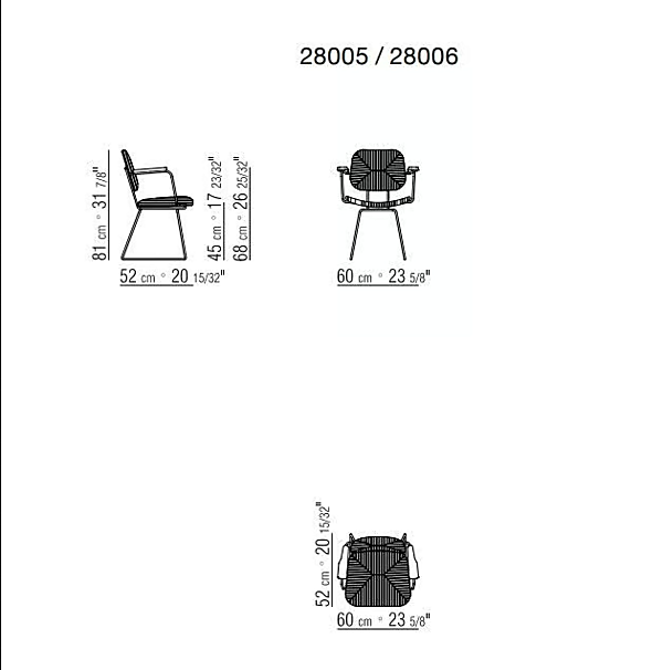Sessel mit Armlehnen aus Seil FLEXFORM Echoes Fabrik FLEXFORM aus Italien. Foto №3