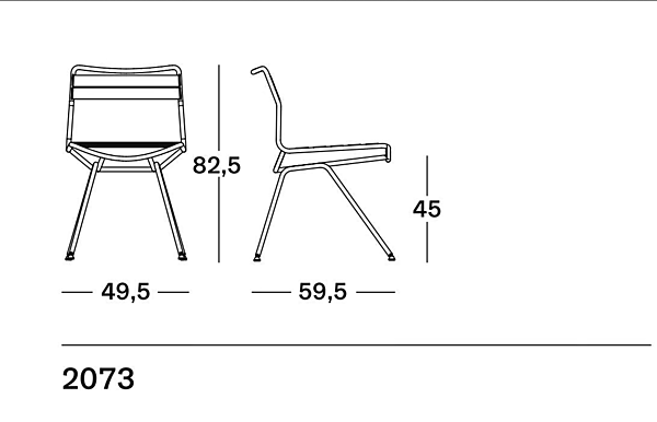 Gartenstuhl aus Stahl ZANOTTA Dan Outdoor 2073 2073 Fabrik ZANOTTA aus Italien. Foto №3