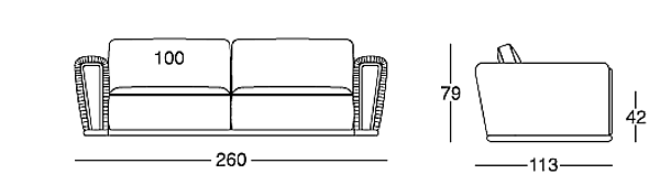 Sofa LONGHI (F. LLI LONGHI) W 550 Fabrik LONGHI (F.LLI LONGHI) aus Italien. Foto №7