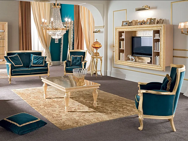 Holztisch mit hoher Seitenfläche Modenese Luxury Interiors 13621 Fabrik MODENESE GASTONE aus Italien. Foto №4