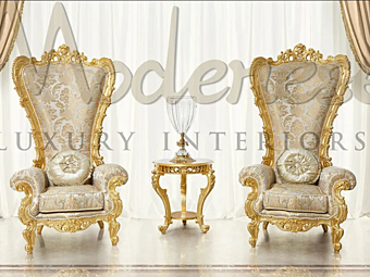 Hochlehner Sessel aus Stoff Modenese Luxury Interiors 15508 15508