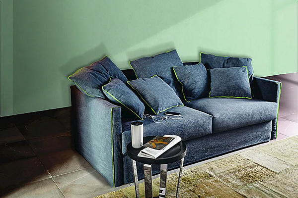 Sofa-Bett aus Stoff oder Leder 3600 Tangram VIBIEFFE Fabrik VIBIEFFE aus Italien. Foto №2