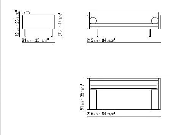 Sofa-Bett mit gepolsterrtem Leder FLEXFORM MAGISTER Fabrik FLEXFORM aus Italien. Foto №7