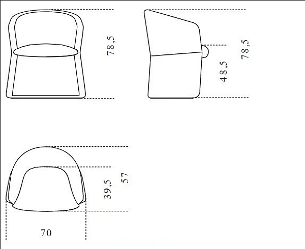Stoff Sessel mit Rückenlehne Gallotti&Radice Janette Fabrik Gallotti & Radice aus Italien. Foto №3