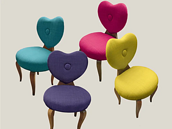Stoffstuhl mit gepolsterter Rückenlehne Bizzotto Italia MY HEART