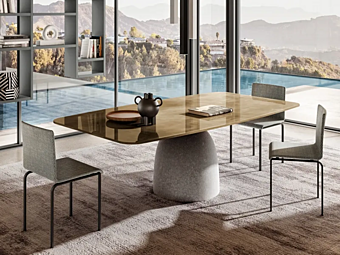 Rechteckiger Esstisch aus XGlass LAGO Janeiro