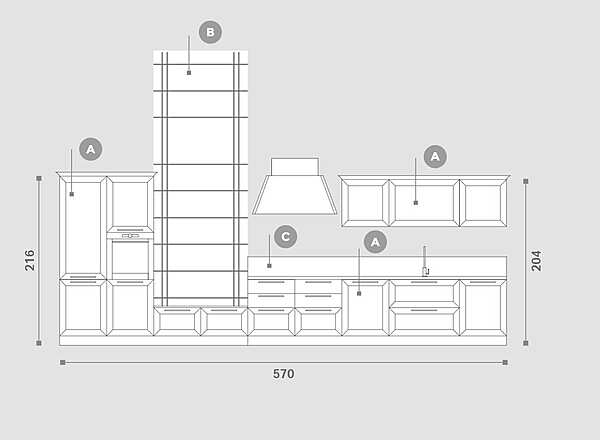 Küche ARREX Lola Fabrik ARREX aus Italien. Foto №7