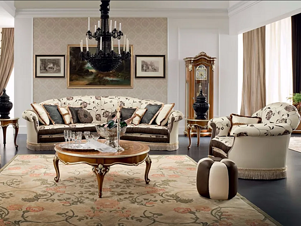 Obelegter Stoffhocker Modenese Luxury Interiors 13527 Fabrik MODENESE GASTONE aus Italien. Foto №3