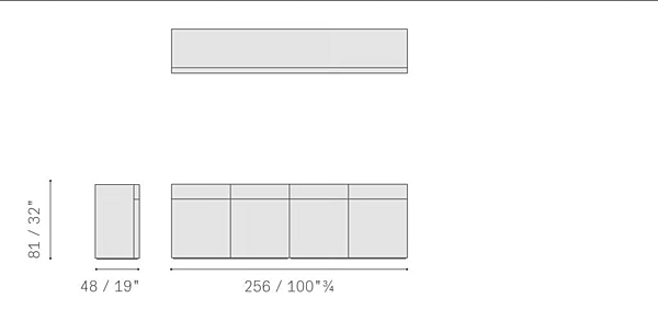 Leder Sideboard mit Türen POLTRONA FRAU H O Fabrik POLTRONA FRAU aus Italien. Foto №4