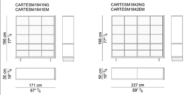 Offenes hohes Holzregal für Büros Cartesiano i 4 Mariani Fabrik i 4 Mariani aus Italien. Foto №4