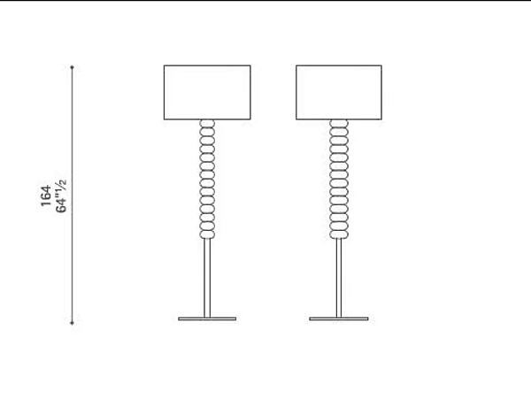 Stehlampe aus Metall Fede POLTRONA FRAU Fabrik POLTRONA FRAU aus Italien. Foto №3