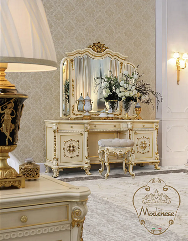 Holztisch mit Spiegel Modenese Luxury Interiors 14221 Fabrik MODENESE GASTONE aus Italien. Foto №2