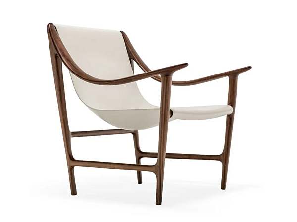 Walnuss Armchair mit Armlehnen Swing GIORGETTI 69960 Fabrik GIORGETTI aus Italien. Foto №1