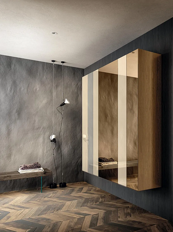 Wandmontierter Glas Kleiderschrank N O W 2742 LAGO 2742 Fabrik LAGO aus Italien. Foto №2