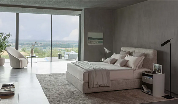 Doppelbett mit gepolsterter Rückenlehne Flou MyPlace Fabrik Flou aus Italien. Foto №6