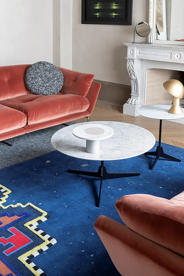 Dreisitzer Sofa mit Stoffbezug und Schlittenbasis Saba New York Suite Fabrik SABA aus Italien. Foto №15