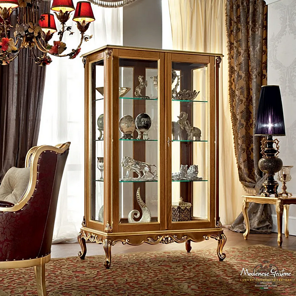 Vitrine aus massivem Holz Modenese Luxury Interiors 12127 Fabrik MODENESE GASTONE aus Italien. Foto №2