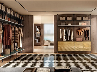 Sektionaler begehbarer Kleiderschrank aus Holz LAGO Vista 1185 Sektionaler begehbarer Kleiderschrank aus Holz LAGO Vista 1185 Fabrik LAGO aus Italien