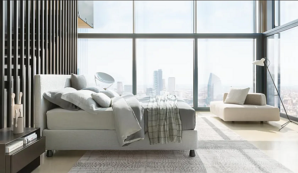 Doppelbett mit gepolsterter Rückwand Flou Notturno 2 Fabrik Flou aus Italien. Foto №2