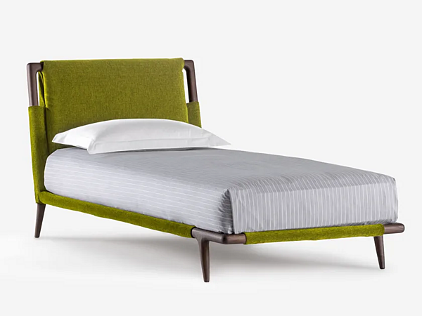 Einzelbett mit gepolsterter Rückenlehne Flou Gaudi Fabrik Flou aus Italien. Foto №1